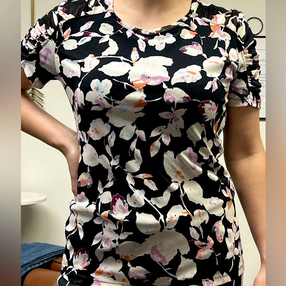 DKNY Floral Blouse